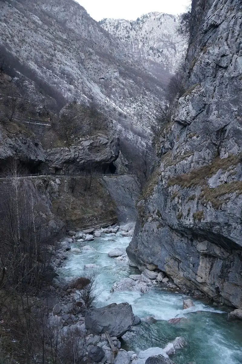 The Rugova canyon in winter