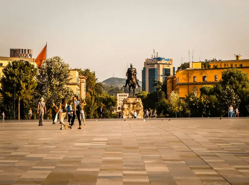 Skanderbeg Square in Tirana